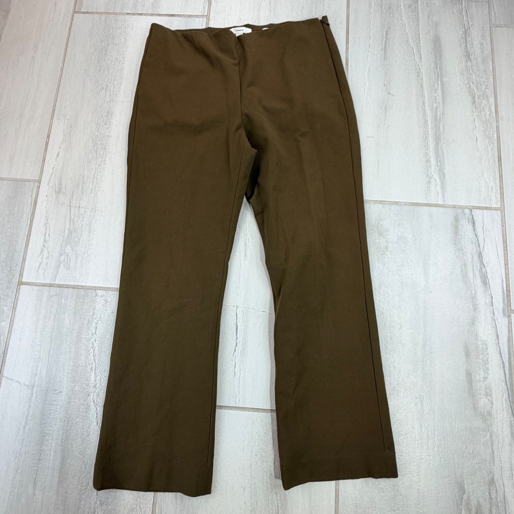 Vince Womens Olive Brown Side Zip Flare Pants V940121645 Size L